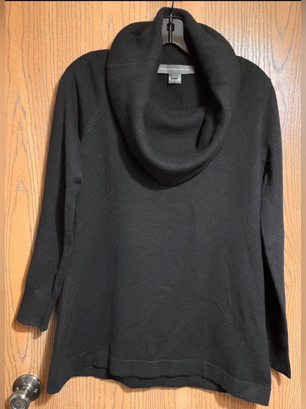 French Connection Black Cowlneck Sweater